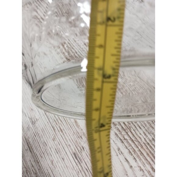 VTG Indiana Glass Clear Cut Wheat Design Celery Pickle Bowl Dish With Handle MCM - Picture 10 of 10